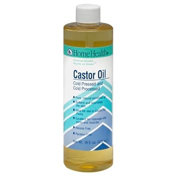 Home Health Original Castor Oil - 16 Fl Oz - Promotes Healthy Hair & Skin, Natural Skin Moisturizer - Pure, Cold Pressed, Non-Gmo, Hexane-Free, Solvent-Free, Paraben-Free, Vegan