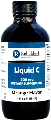 Liquid Vitamin C for Adults Dietary Supplement for Immune System Support | Orange Flavor | 4 Fl Oz