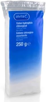 Alvita Ovatta Cotone Idrofilo Extra India Chirurgico Assorbente 250 g