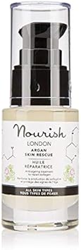 Nourish London Argan Skin Rescue Face Oil 30Ml | Anti-Ageing | Boosts Collagen | Contains Vitamin C | 100% Vegan | Cruelty-Free | For All Skin Types