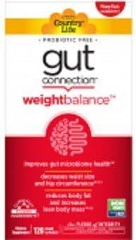 Country Life Gut Connection Weight Balance 120 Vegan Capsules, Certified Gluten Free, Certified Vegan, Non-Gmo Verified