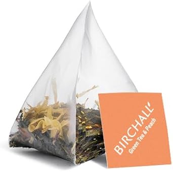 Birchall Tea | Green Tea & Peach | Green Tea Infusion | 1 Pack of 25 Enveloped Plant-Based Tea Bags : Amazon.co.uk: Grocery