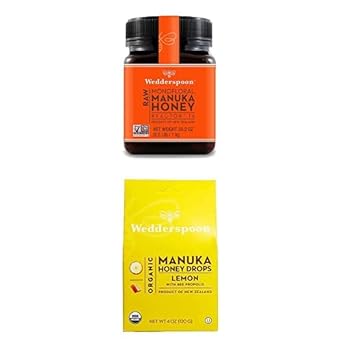 Bundle - Wedderspoon Raw Premium Manuka Honey KFactor 16 (35.2 Oz) and Manuka Honey Drops Lemon & Bee Propolis (4 Oz) : Grocery & Gourmet Food