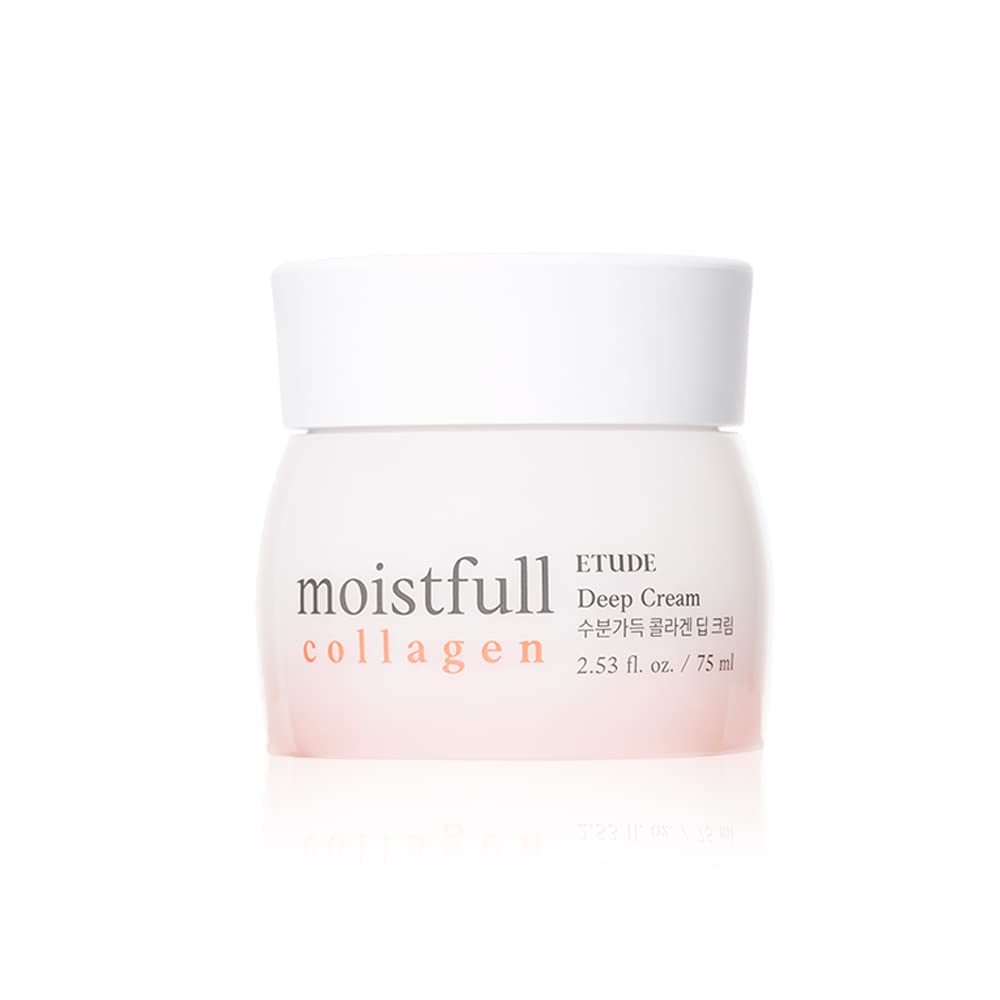 Etude Moistfull Collagen Deep Cream 75Ml (21Ad) | Facial Moisturizing Skin Care Cream | Super Collagen For Healthy Skin
