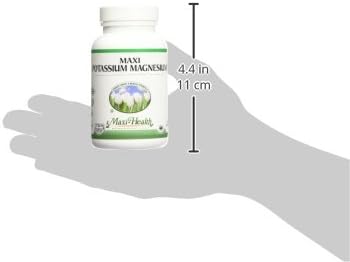 Maxi Health Potassium Magnesium - Energy Support - Heart & Muscle Formula - 90 Capsules - Kosher (Pot) : Health & Household