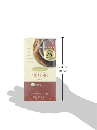 Davidson'S Organics, Red Passion, 25-Count Tea Bags, Pack Of 6