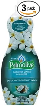 Palmolive Ultra Liquid Dish Soap | Soft Touch on Hands | Tough-on-Grease | Concentrated Formula | Coconut Water & Jasmine Scent - 20 Ounce Bottle (Pack of 3) : Health & Household