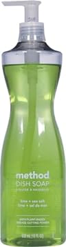 Method Dish Soap, Lime + Sea Salt, Biodegradable Formula, Tough on Grease, 18 Fl Oz (Pack of 1)