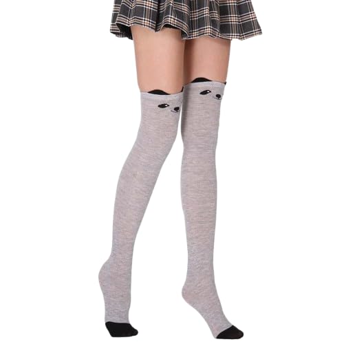 VALUEVIBES Women’s Cute 3D Cartoon Animal Thigh-High Stockings – Over-the-Knee Boot Socks/Tights for Girls & Kids (1 Pair)