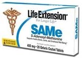 Life Extension SAM E 400 Mg, 30 Tablets