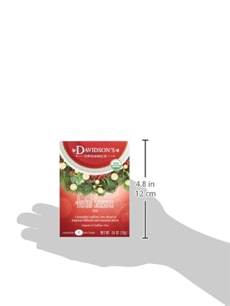 Davidson'S Organics, Herbal Seasons Tea, 8-Count Tea Bags, Pack Of 12