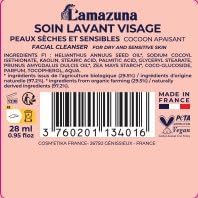 Lamazuna Solid Face Cleanser Dry To Sensitive Skin Hibiscus 27Ml