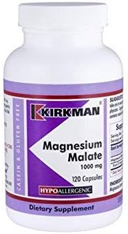 Kirkman - Magnesium Malate 800 mg - 120 Capsules - Supports Restful Sleep - Relaxes Nerves & Muscles - Hypoallergenic : Health & Household