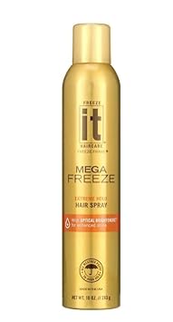 F'Reeze It Mega Free~Ze Hair Spray, Extreme Hold,10 Oz, (2 Count)