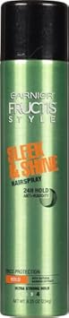 Garnier Fructis Style Sleek And Shine Anti-Humidity Hairspray, Ultra Strong Hold, Frizz Protection 8.25 Oz, 1 Count (Packaging May Vary)