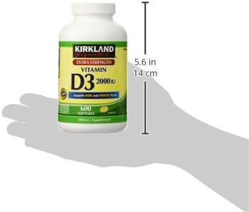 Kirkland Extra Strength Vitamin D-3 2000 Iu 600 Soft Gels