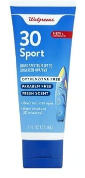 Walgreens 30 Sport Sunscreen Broad Spectrum Spf 30 Sunscreen Uva/Uvb, Paraben Free 3 Fl Oz (88Ml)