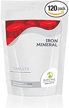 Iron Mineral 14 mg 120 Tablets Quality Products Nutrition Health Food Supplements HEALTHY MOOD UK Quality Nutrients