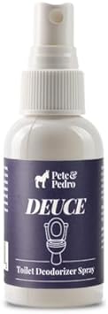 Pete & Pedro DEUCE - Bathroom Toilet Deodorizer Before-You-Go Poop Spray & Natural Air Freshener | Odor Eliminator via Essential Oils | As Seen on Shark Tank, 2 oz