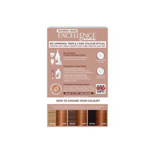 L'Oreal Paris Excellence Universal Nudes 8Uc Light Copper