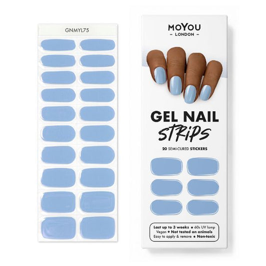 Moyou-London Gel Nail Strip - Baby Blue