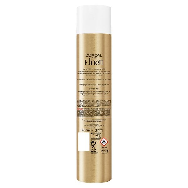 L'Oreal Hairspray Elnett Extra Strong Hold & Shine 400Ml