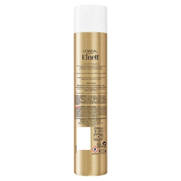 L'Oreal Hairspray By Elnett For Strong Hold & Shine 200Ml