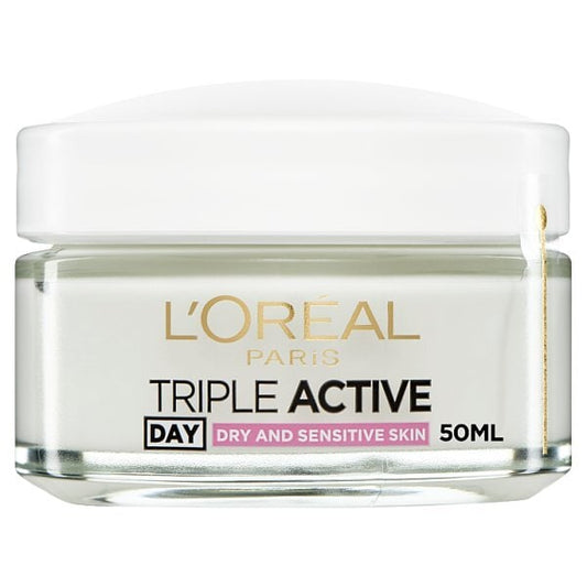 L'Oreal Paris Triple Active Dry Sensitive Moisturiser 50Ml