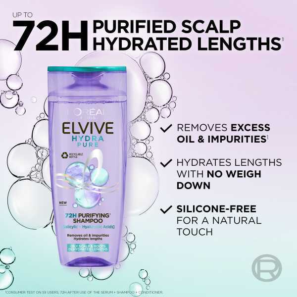 L'Oréal Paris Elvive Hydra Pure Shampoo 400Ml