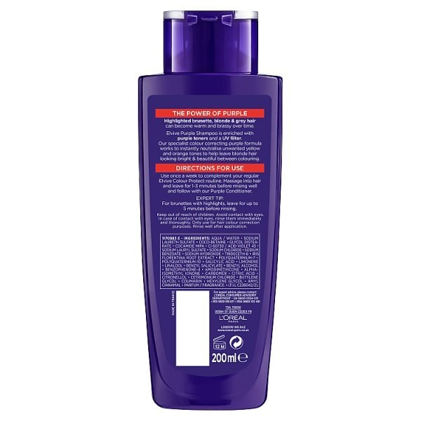 L'Oréal Paris Elvive Colour Protect Purple Shampoo 200Ml