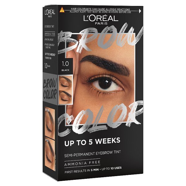 L'Oreal Paris Brow Color Semi-Permanent Tint 1.0 Black