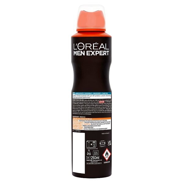 L'Oréal Men Expert Carbon Protect 5In1 Spray Deodorant 250Ml