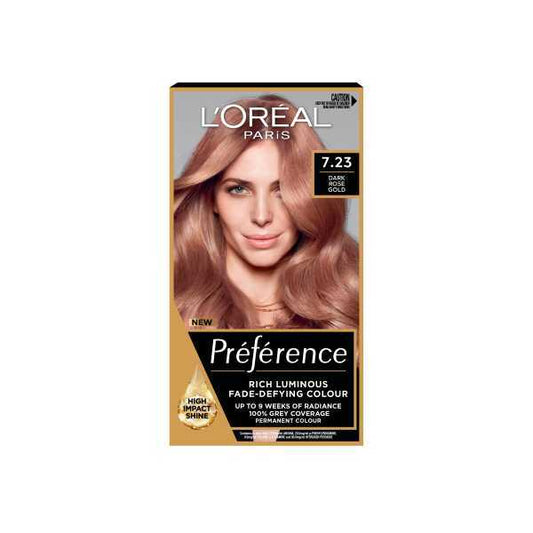 Preference 7.23 Rose Gold Blonde Permanent Hair Dye