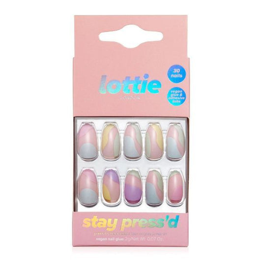 Lottie London Stay Press'D On Nails - Pastel Dream