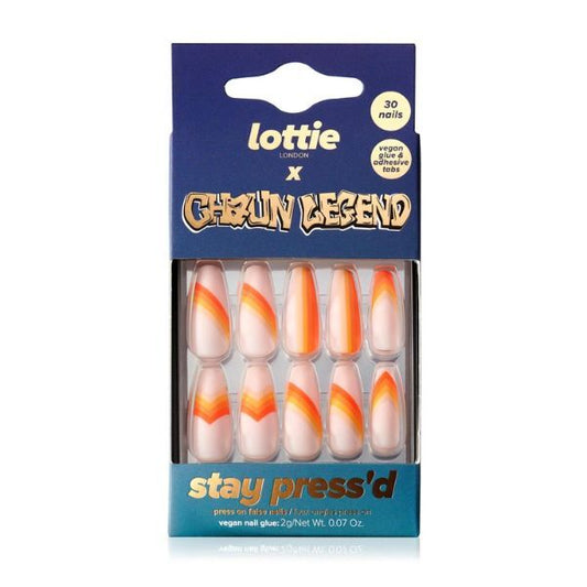 Lottie London X Chaun Legend Stay Press On Nail Sunset Strip