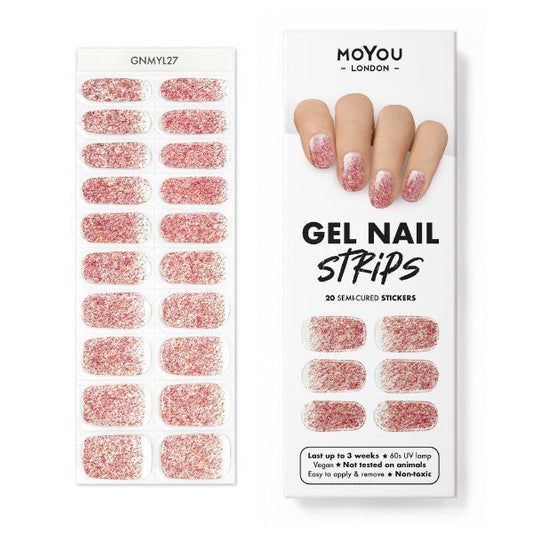 Moyou-London Gel Nail Strip - Glitter Punch