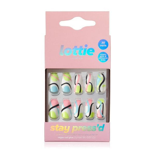 Lottie London Stay Press'D On Nails - Wavy Baby