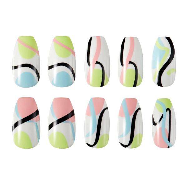 Lottie London Stay Press'D On Nails - Wavy Baby