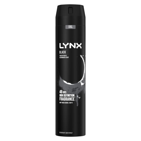 Lynx Deodorant Aerosol Bodyspray Xxl Black 250Ml