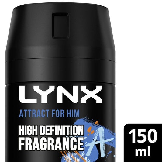 Lynx Attract For Him Body Spray Deodorant Aerosol 150Ml