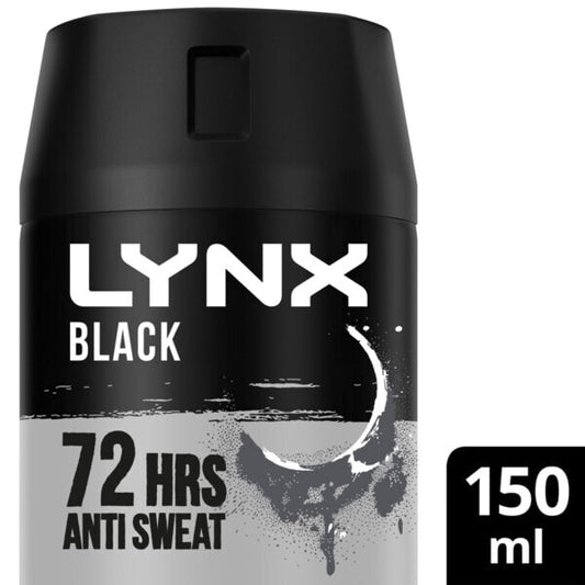 Lynx Antiperspirant Deodorant Aerosol Black 150Ml