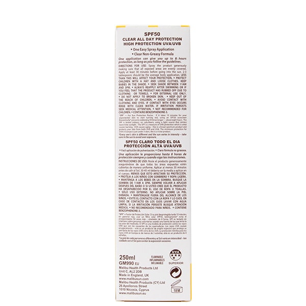 Malibu All Day Long Spf50 250Ml
