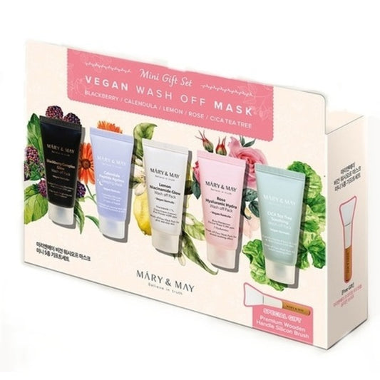 Mary & May Vegan Wash Off Mask Mini Gift Set 5 X 30G