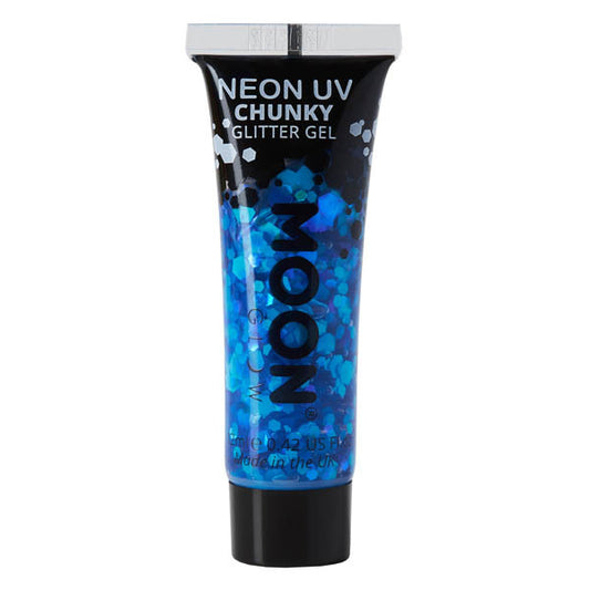 Moon Glow - Neon Uv Chunky Glitter Gel - Blue