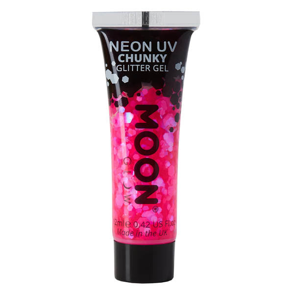 Moon Glow - Neon Uv Chunky Glitter Gel - Magenta