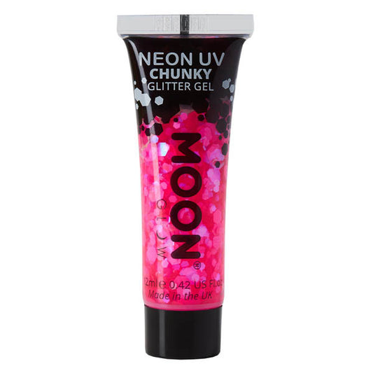 Moon Glow - Neon Uv Chunky Glitter Gel - Magenta