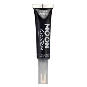 Moon Creations - Face Paint With Brush Applicator - Black