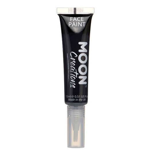 Moon Creations - Face Paint With Brush Applicator - Black