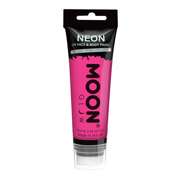 Moon Glow - 75Ml Neon Uv Face Paint With Sponge Applicator - Pink