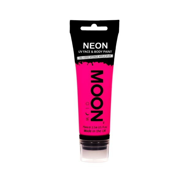 Moon Glow - 75Ml Neon Uv Face Paint With Sponge Applicator - Pink